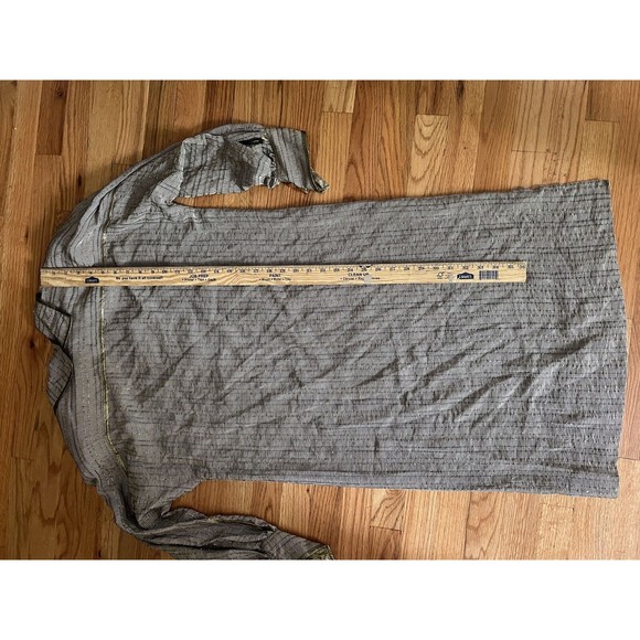 Vintage Geoffrey Beene 14 Gold Stripe Long Aleeve Silk  Shift Dress w - Picture 8 of 13